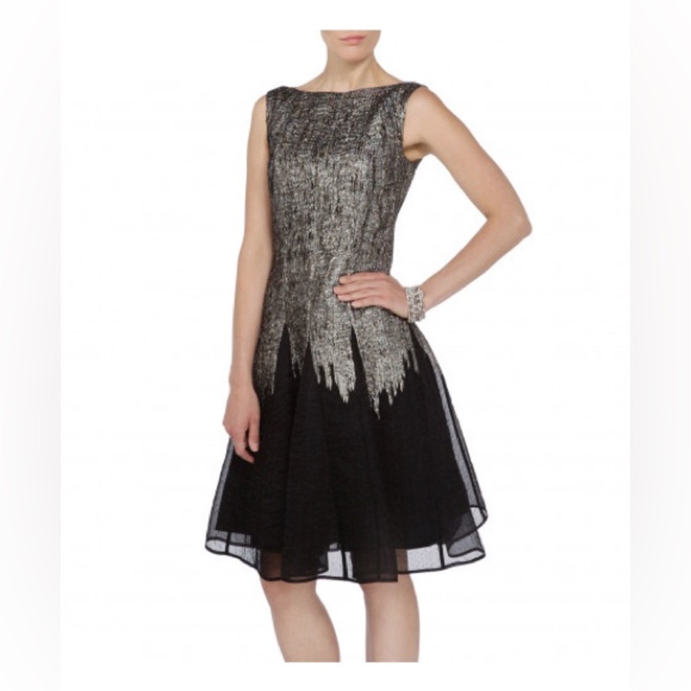 Talbot Runhof Tiered Halter Cocktail Dress‎